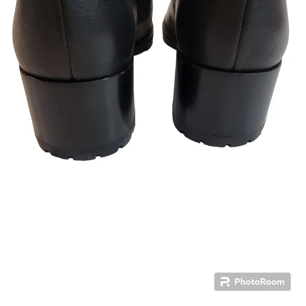 Stuart Weitzman Cinchboot Womens 6.5 M Black Leather Buckles Riding Boot Knee Hi - Picture 6 of 14